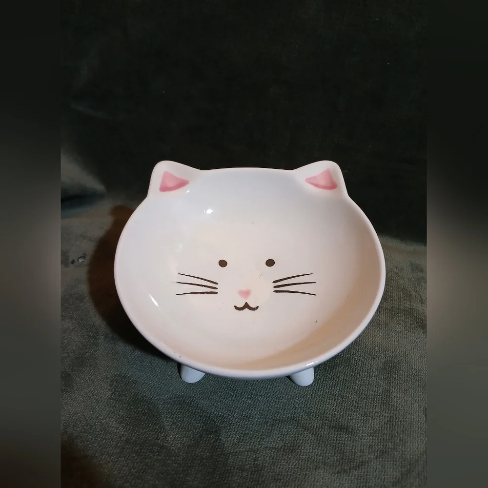 Cute Cat Face Ceramic Bowl